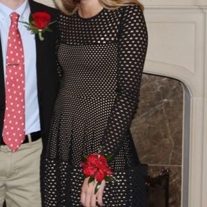 Black and cream BCBG dress